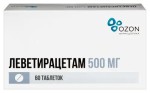 Леветирацетам, таблетки покрытые оболочкой пленочной 500 мг 60 шт